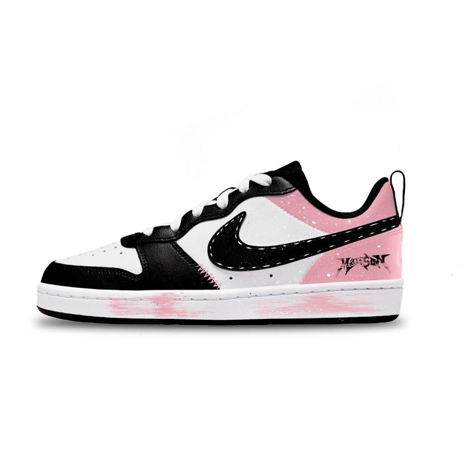 Nike Nike Court Borough Vintage Pink Leather Abrasion Resistant Abrasion Resistant Low top Kids' Skateboarding Shoes Unisex