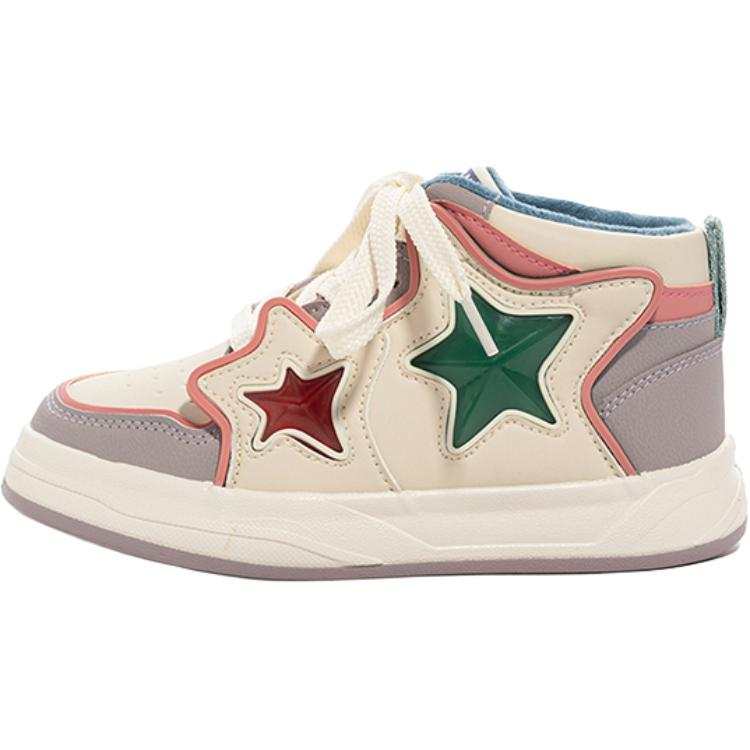 Babaya Slip Resistant, Abrasion Resistant, Thermal High top Kids' Skateboarding Shoes Beige Purple Kids'