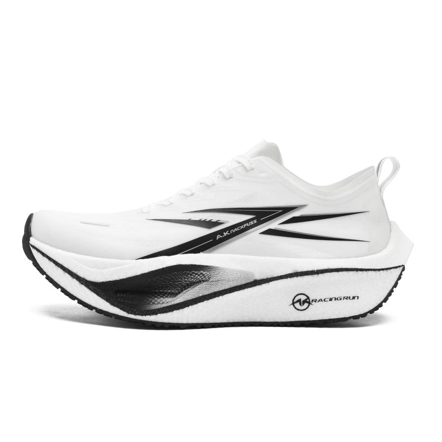 A.Knackfuss Carbon Speed 6.0 Pro Fabric Low top Running Shoes Cool Black Shiny White Unisex
