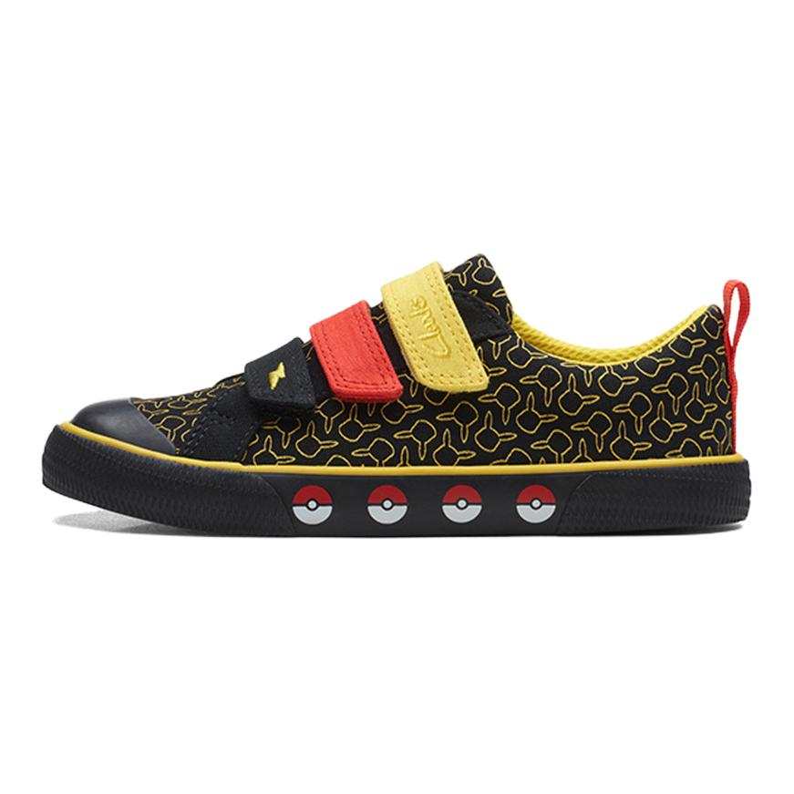 Clarks Fabric Slip Resistant Slip Resistant Low top Kids' Skateboarding Shoes Black Yellow Kids'