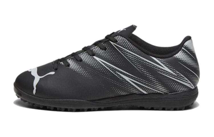 PUMA Attacanto Soccer Cleats Cushioning Abrasion Resistant Cushioning, Wear Resistant Low top Kids' Soccer Shoes Black
