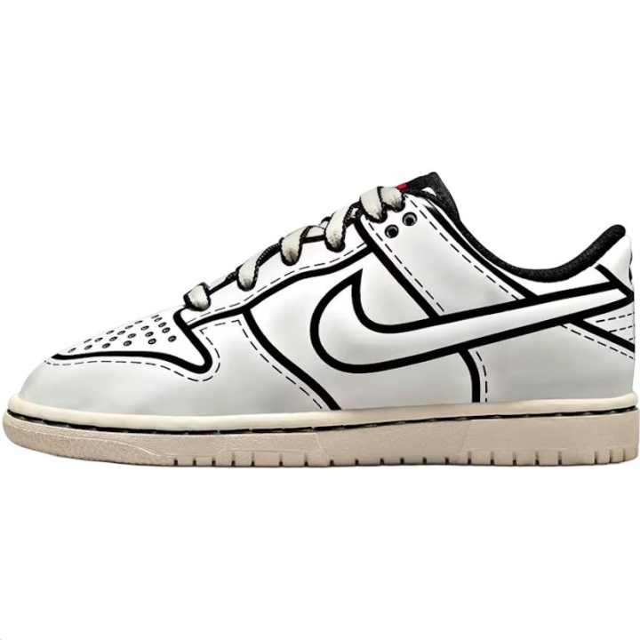 Nike Nike x LEGO Dunk Low top Kids' Skateboarding Shoes White/Black/Red Children Aged 3 7 Years Old