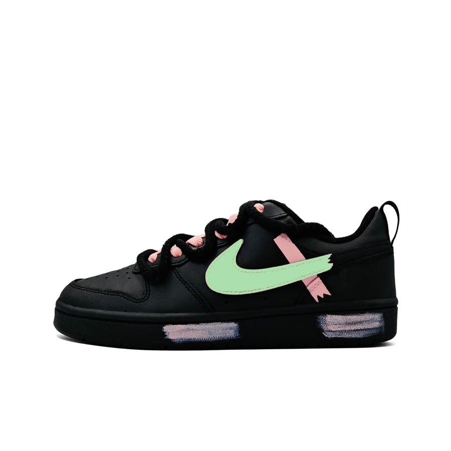Nike Nike Court Borough Dream Poem Slip Resistant Low top Skateboard Shoes Black Kids'