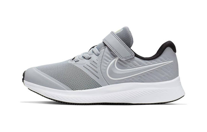 Nike Nike Star Runner 2 Slip Resistant Cushioning Breathable Low top Kids' Running Shoes Gray Children Aged 3 7 Years Old