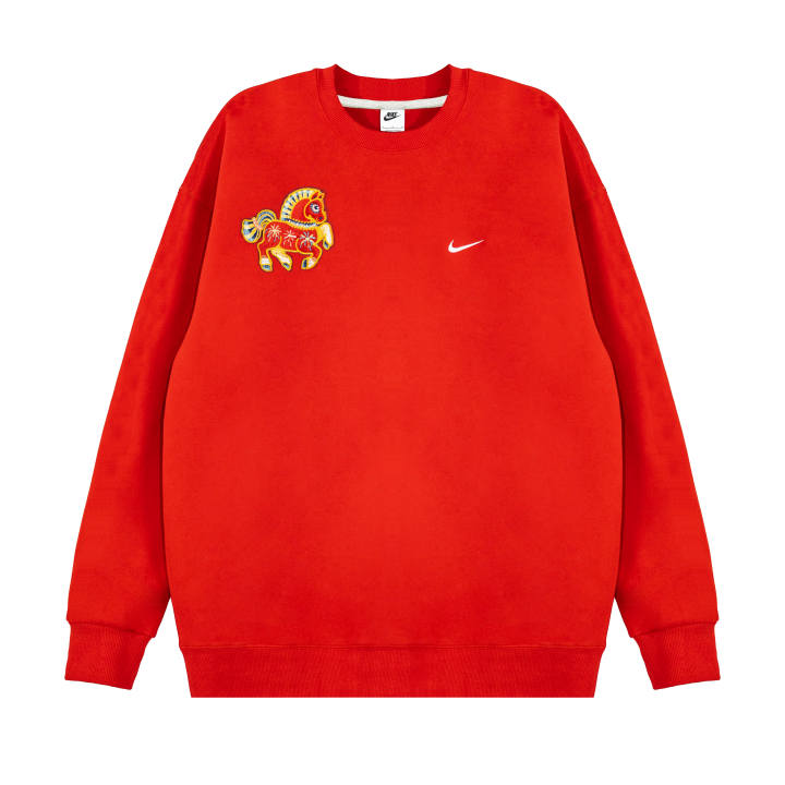 Nike Nike Sweatshirts Unisex Red Crew Neck Moderate Regular
