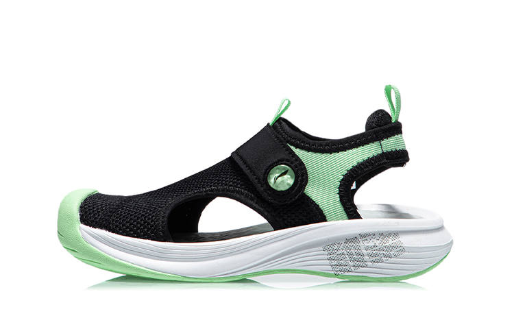 Li-Ning YOUNG Li Ning YOUNG Children's Sandals Black Green Children Aged 3 7 Years Old