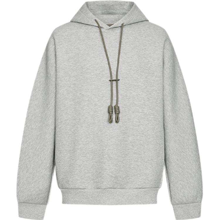 URBAN REVIVO Sweatshirts Men's Heather Gray Hooded Moderate