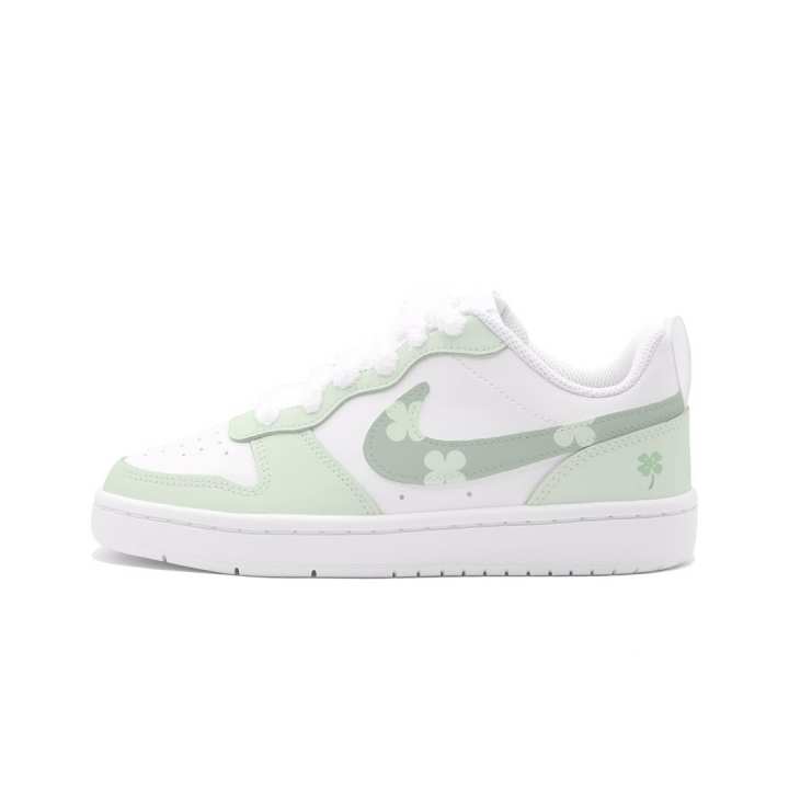 Nike Nike Court Borough Qingyun Four Leaf Leather Slip Resistant Cushioning Abrasion Resistant Low top