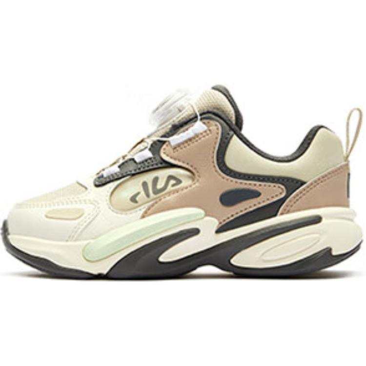 FILA KIDS Rebound Lightweight Cushioning Low top Kids' Running Shoes Gray White Children Aged 3 7 Years Old