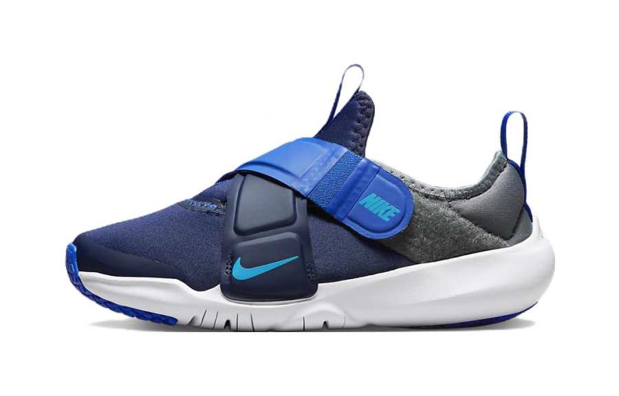 Nike Nike Flex Advance Abrasion Resistant Breathable Low top Kids' Running Shoes Gray Blue Children Aged 3 7 Years Old