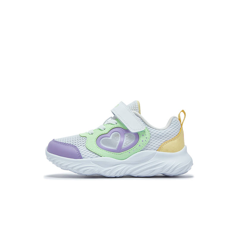 XTEP Slip Resistant Abrasion Resistant Low top Running Shoes Xtep White Ice Green Kids'