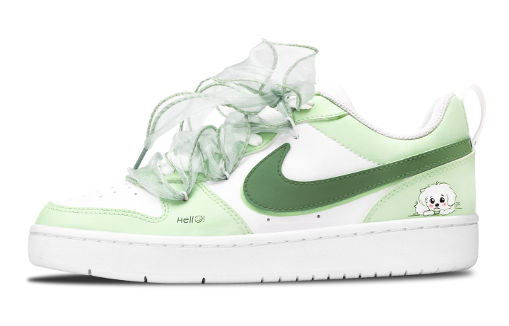 Nike Nike Court Borough Low 2 Low top Kids' Skateboarding Shoes Light Green Teenagers