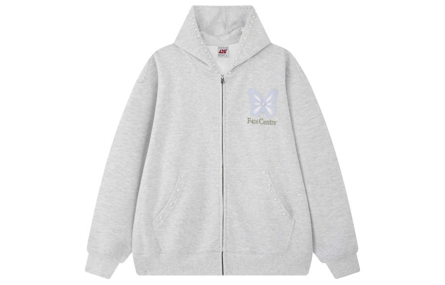 F426 Sweatshirts Unisex Hooded Moderate Cardigan