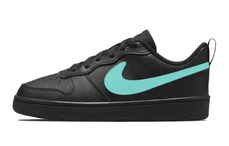 Nike Nike Court Borough Leather Slip Resistant Slip Resistant Low top Kids' Skateboarding Shoes Black Teenagers