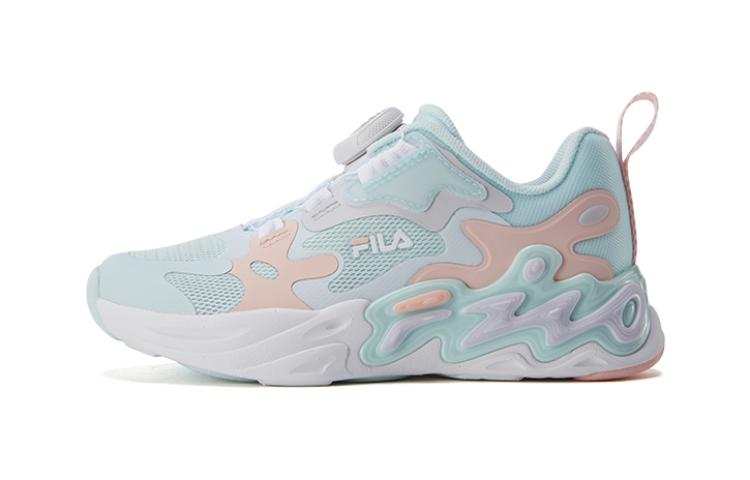 FILA KIDS Boa Sports Waterproof Low top Kids' Running Shoes Blue Children Aged 3 7 Years Old