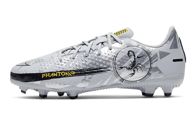 Nike Nike Phantom GT Academy Slip Resistant Cushioning Abrasion Resistant Low top Kids' Soccer Shoes Silver Kids'