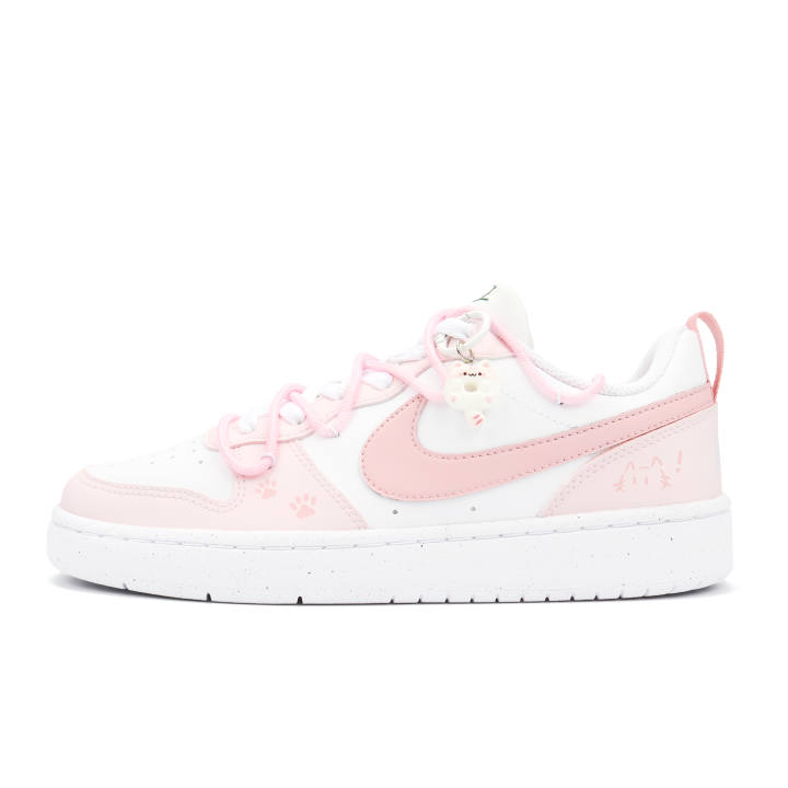 Nike Nike Court Borough Kitten Gummies Cushioning, Wear Resistant Low top Skateboard Shoes Pink Kids'