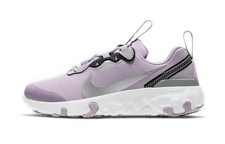 Nike Nike React Element 55 Low top Kids' Running Shoes Light Purple Children Aged 3 7 Years Old