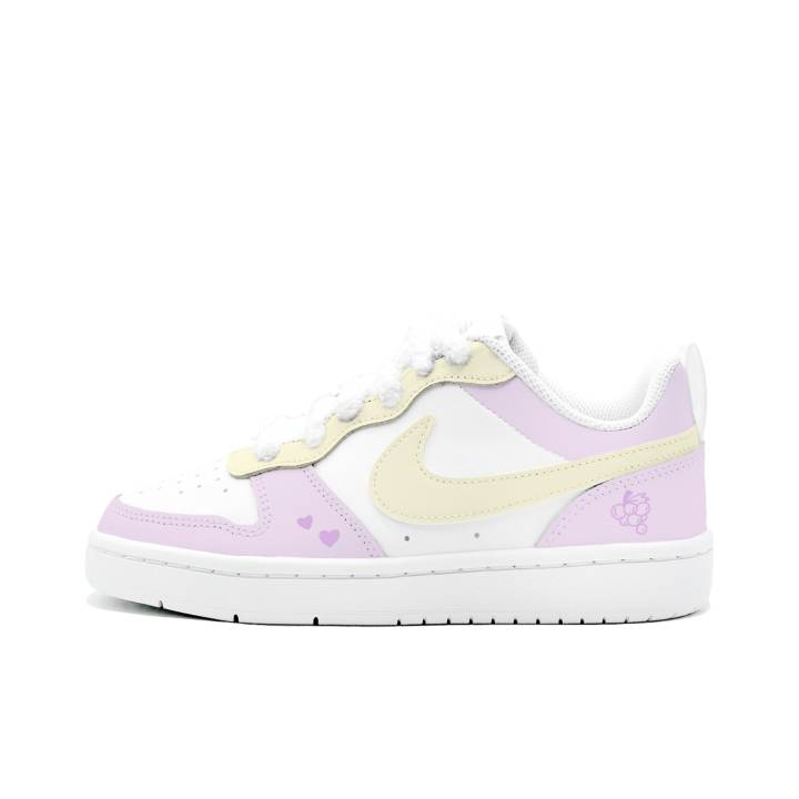 Nike Nike Court Borough Kung Fu Rabbit Heart Cream Leather Slip Resistant Cushioning Abrasion Resistant