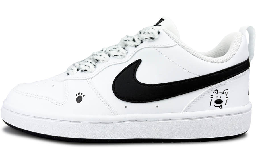 Nike Nike Court Borough Puppy Seal Leather Slip Resistant, Abrasion Resistant, Breathable Low top Kids' Skateboarding Shoes