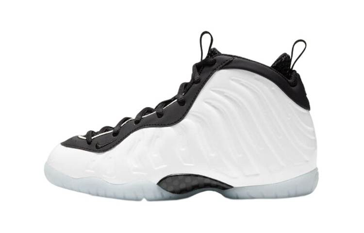 Nike Nike Foamposite One Little 'Home' High top Vintage Basketball Shoes White Black Children Aged 3 7 Years Old