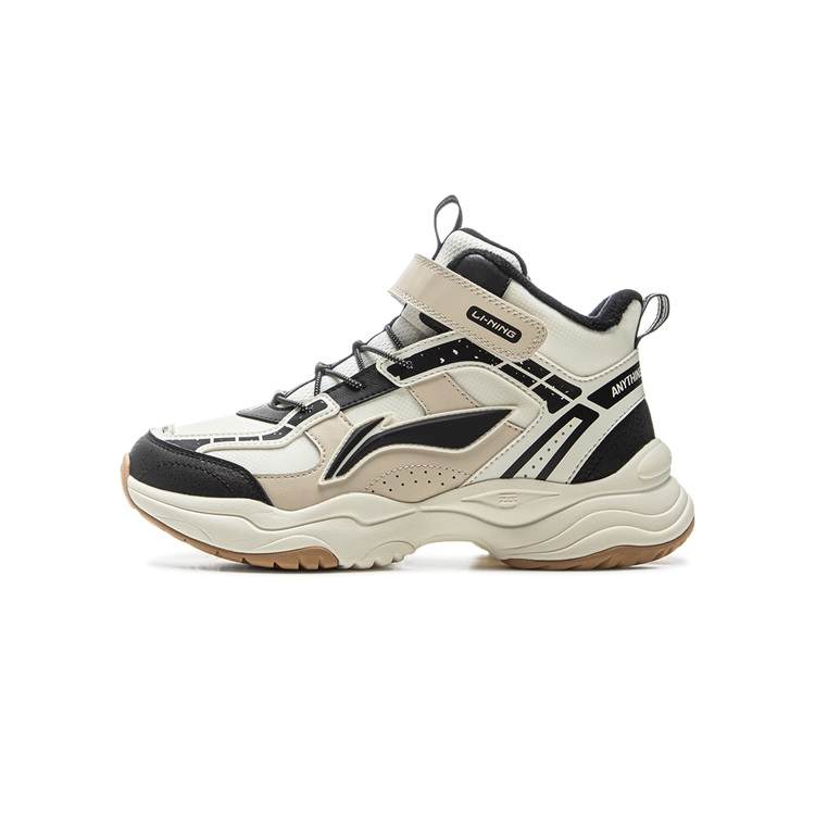 Li-Ning YOUNG Li Ning YOUNG Synthetic Leather Mid top Casual Shoes Khaki Teenagers