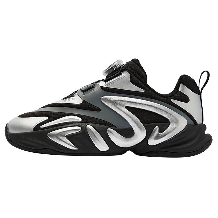FILA KIDS Slip Resistant, Abrasion Resistant, Breathable Low top Kids' Running Shoes Black Space Silver Kids'