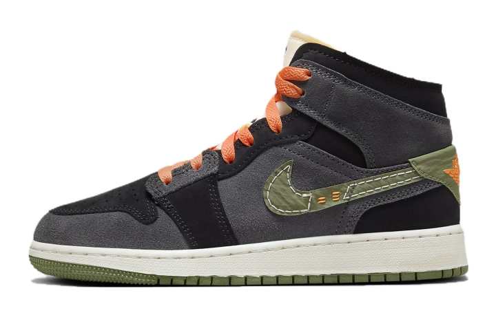 Jordan Jordan 1 Mid SE Craft Anthracite Light Olive GS