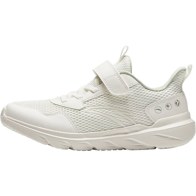 Antakids Textile, Synthetic Leather Low top Running Shoes Ivory White Teenagers
