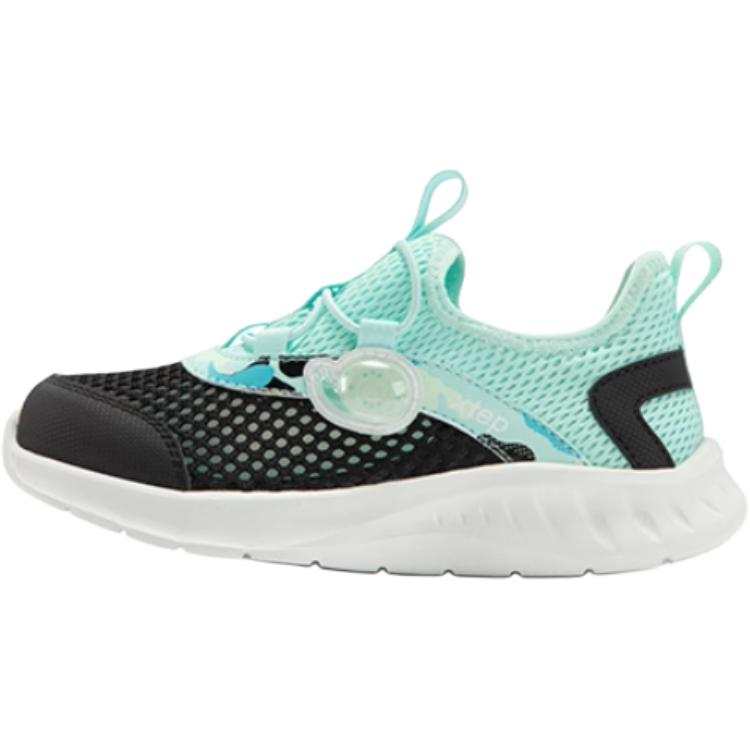 XTEP Breathable Low top Kids' Running Shoes Black Green Children Aged 3 7 Years Old