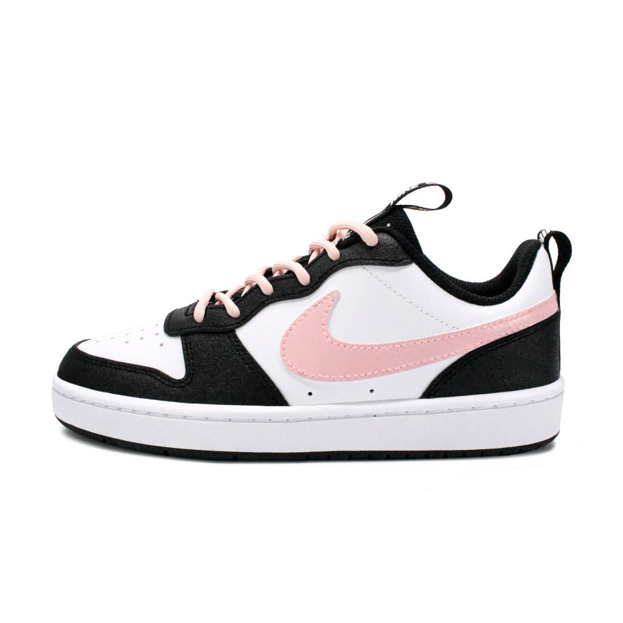 Nike Nike Court Borough 2 Slip Resistant Abrasion Resistant Support Low top Kids' Skateboarding Shoes Black Pink Teenagers