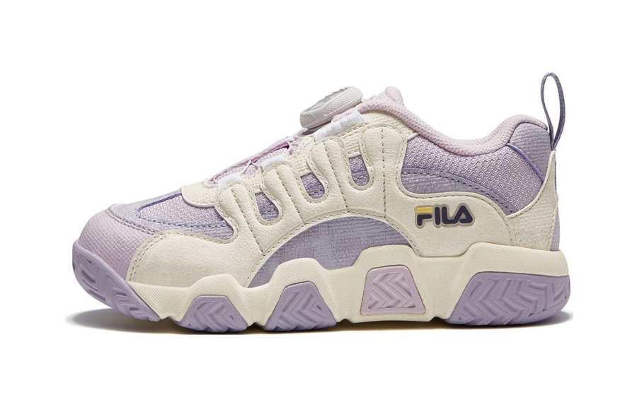 FILA KIDS Croissant Sports Slip Resistant Abrasion Resistant Low top Kids Lifestyle Shoes Light Purple