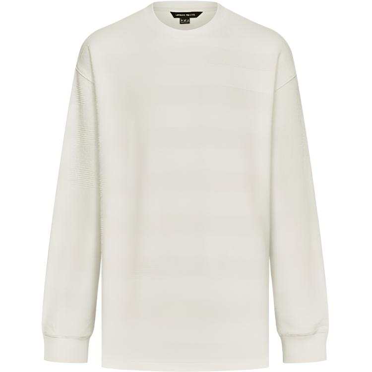 URBAN REVIVO T Shirts Men's Ecru Crew Neck Moderate