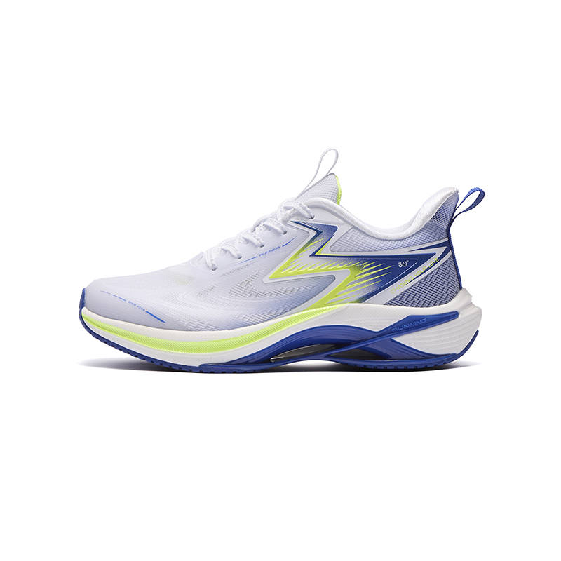 361°KIDS Fabric Low top Running Shoes 361 Degrees White/Vitality Blue/Fluorescent Verdant Green