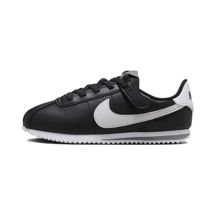 Nike Nike Cortez EasyOn Abrasion Resistant Low top Kids' Running Shoes Black White Kids'
