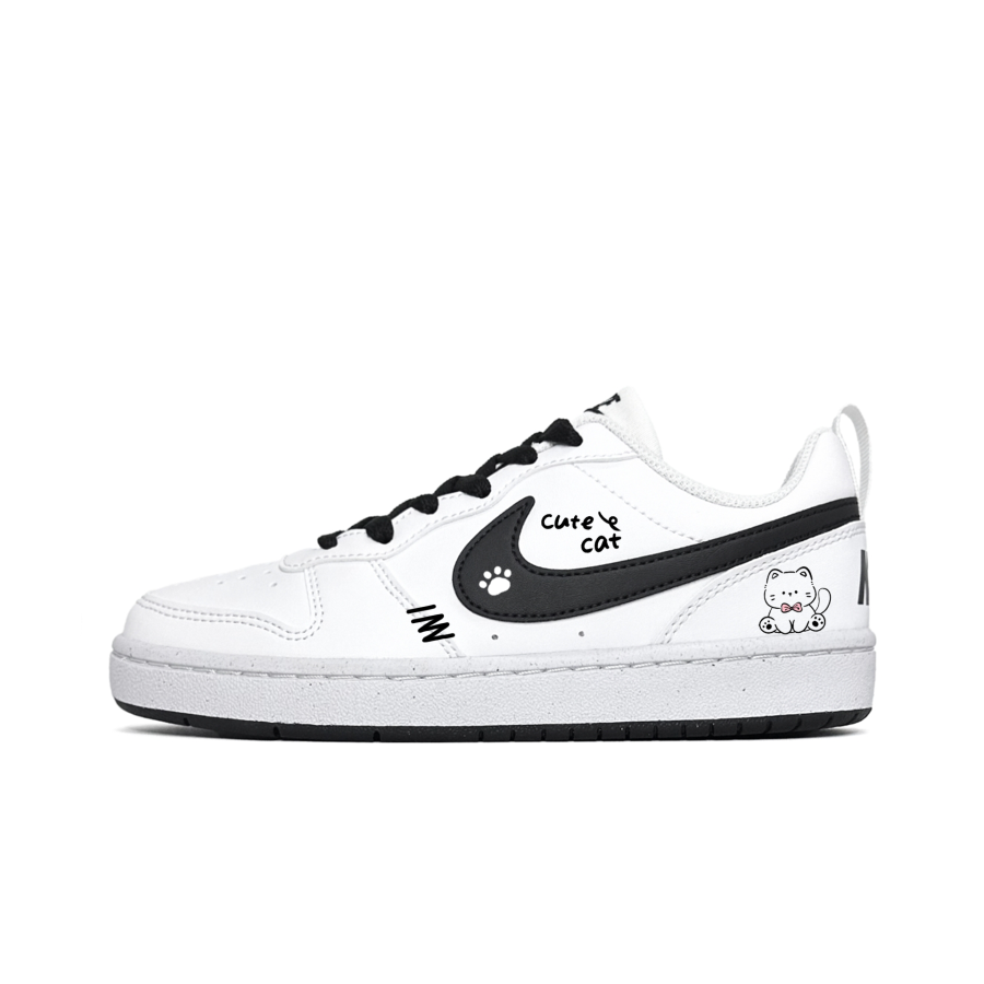 Nike Nike Court Borough Fat Cat Synthetic Leather Abrasion Resistant Abrasion Resistant Low top Kids' Skateboarding Shoes
