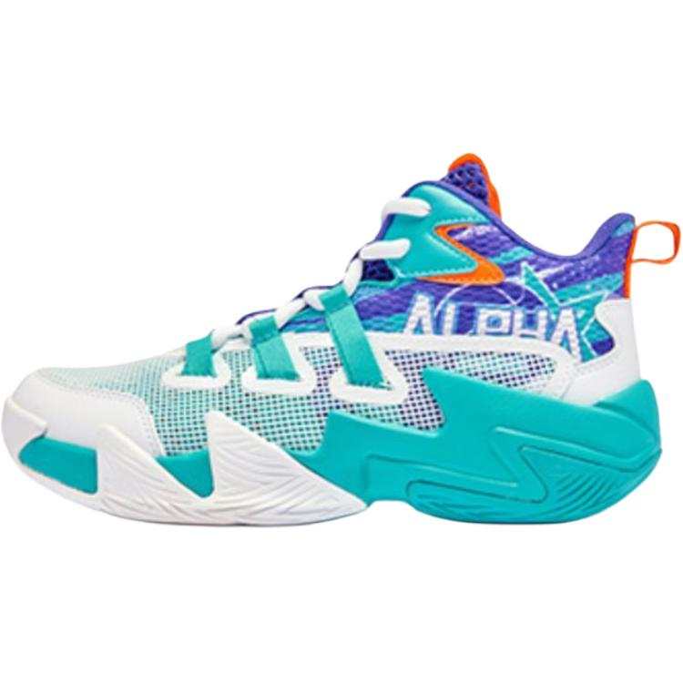 QIAODAN Mid top Basketball Shoes Dreamy Blue Teenagers