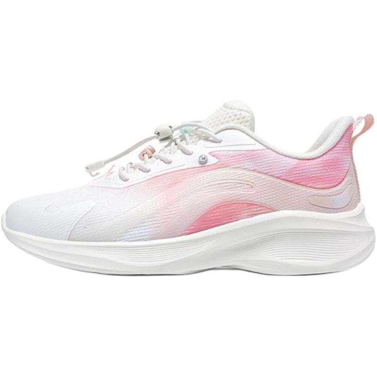 XTEP Slip Resistant And Breathable Low top Kids' Running Shoes Sail White/Pure Pink Kids'