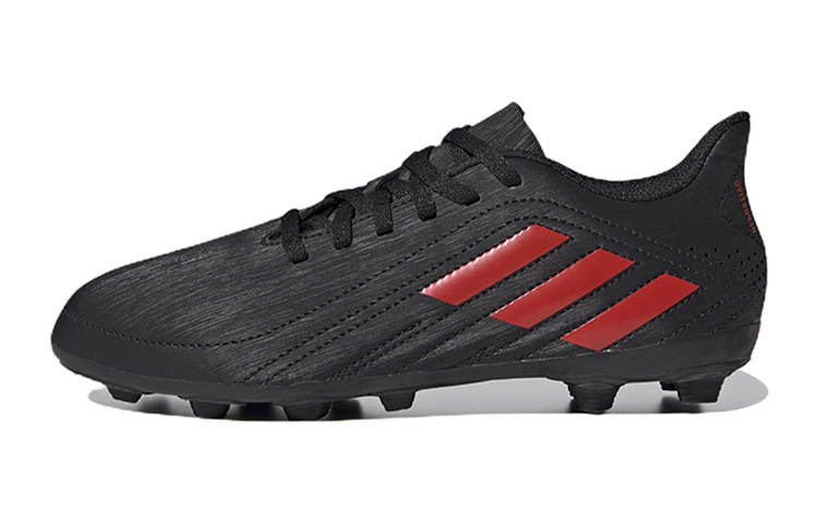 Adidas Adidas Deportivo Chuteira FG Non slip Lightweight Low top Soccer Shoes Black Red Kids'