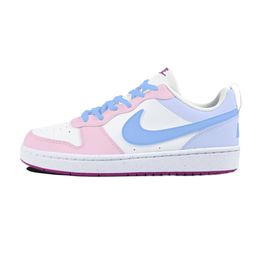 Nike Nike Court Borough Slip Resistant Abrasion Resistant Low top Kids' Skateboarding Shoes White Teenagers