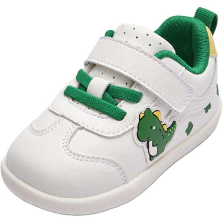 BALABALA Slip Resistant Abrasion Resistant Slip Resistant Abrasion Resistant Low top Toddler Shoes White Green