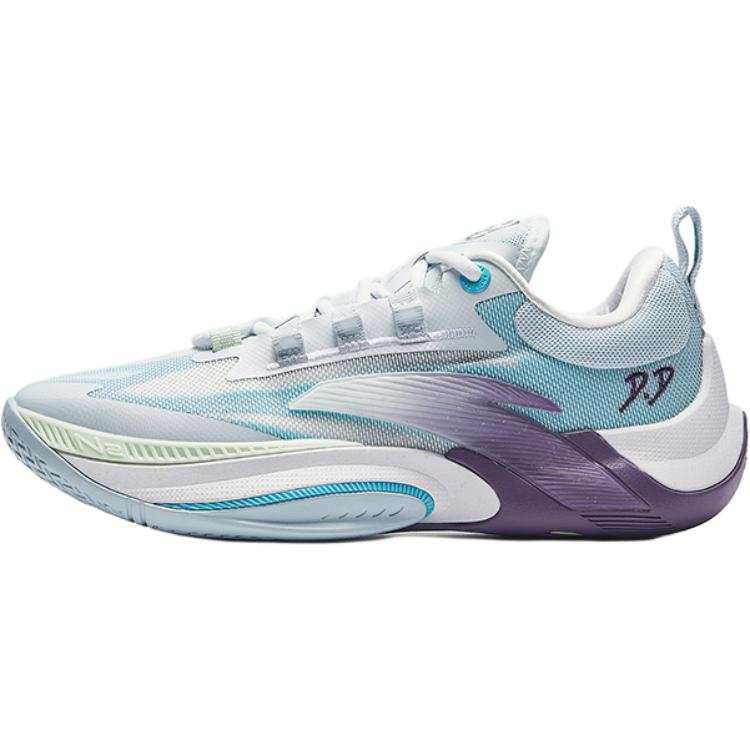 Anta Slip Resistant Low top Children's Basketball Shoes White Blue Teenagers