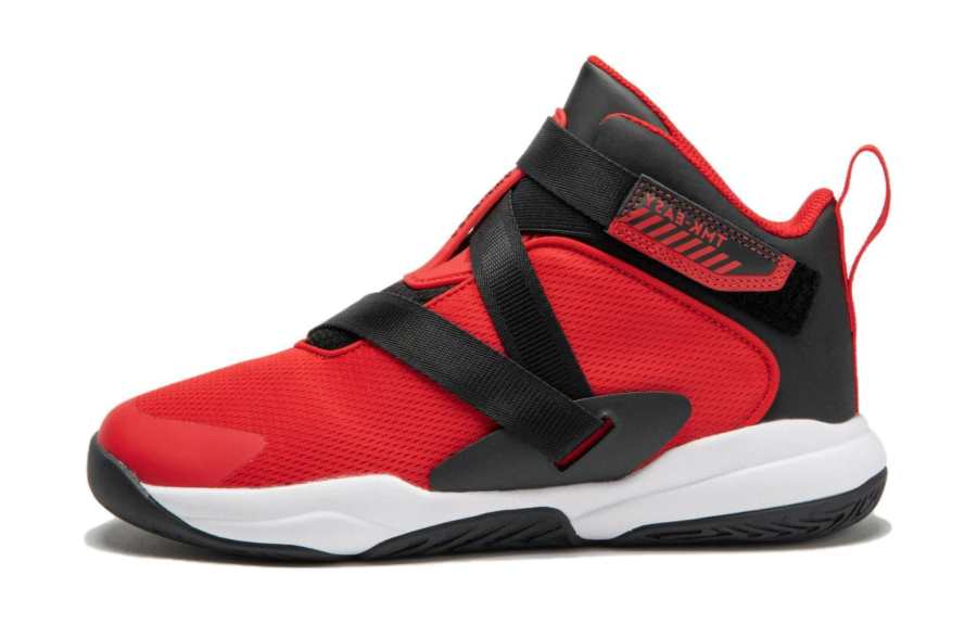 DECATHLON Easy X Cushioning Mid top Children's Basketball Shoes Black Red Kids'