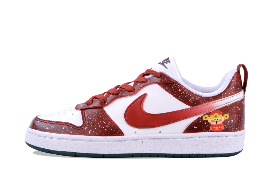 Nike Nike Court Borough Slip Resistant Abrasion Resistant Kids' Skateboarding Shoes Burgundy Teenagers