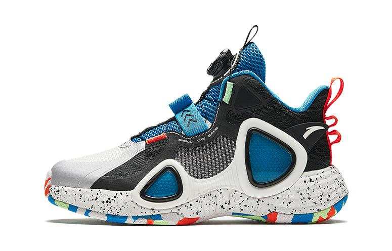 Antakids Synthetic Leather, Textile Game Ready Slip Resistant Cushioning Rebound Support Low top Basketball Shoes