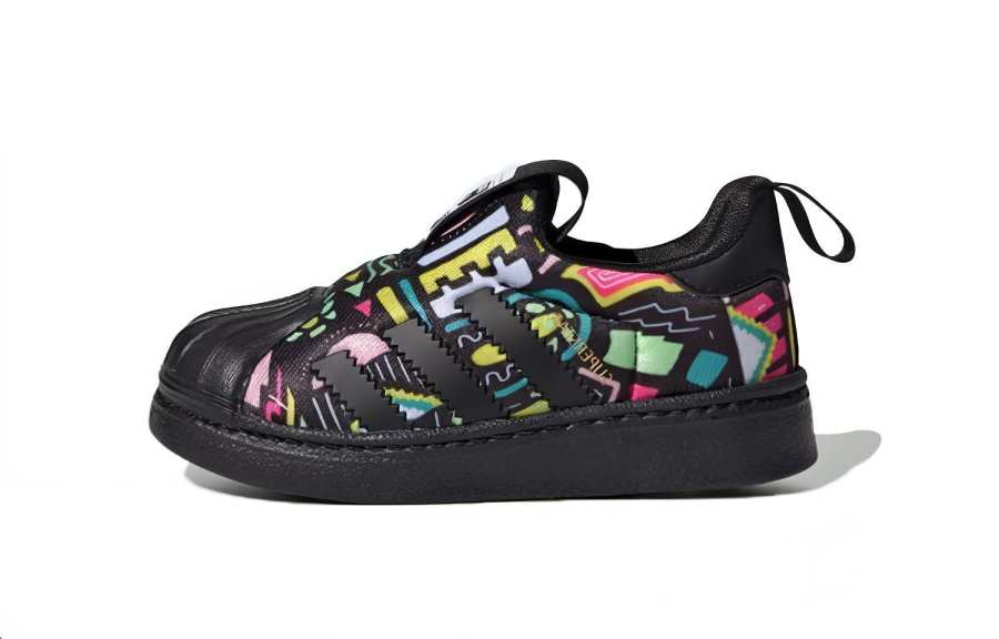 Adidas Originals Superstar 360 I Abrasion Resistant Low top Skateboard Shoes Black Yellow Pink Infant And Toddler