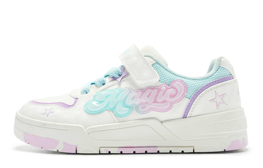 QIAODAN Low top Skateboard Shoes White Blue Teenagers