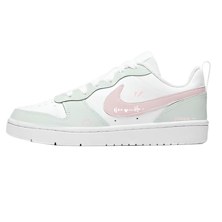 Nike Nike Court Borough Spring Cat Trail Leather Low top Kids' Skateboarding Shoes Light Green Unisex