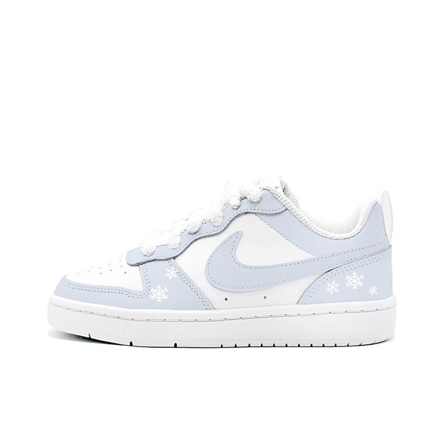 Nike Nike Court Borough First Snow Blueprint Leather Slip Resistant Slip Resistant Low top Kids' Skateboarding Shoes