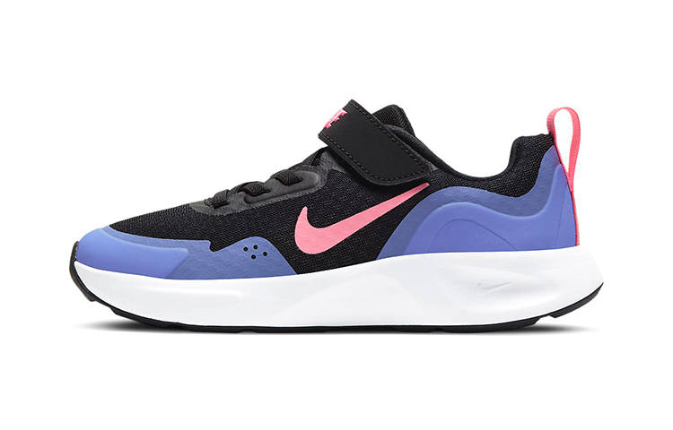 Nike Nike Wearallday Slip Resistant Cushioning Low top Kids' Running Shoes Purple Black Pink Children Aged 3 7 Years Old